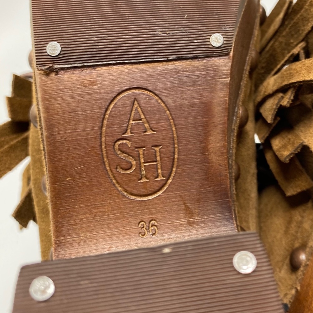 Ash Jig Suede Platform Shearling Lined Clogs - Picture 6 of 8